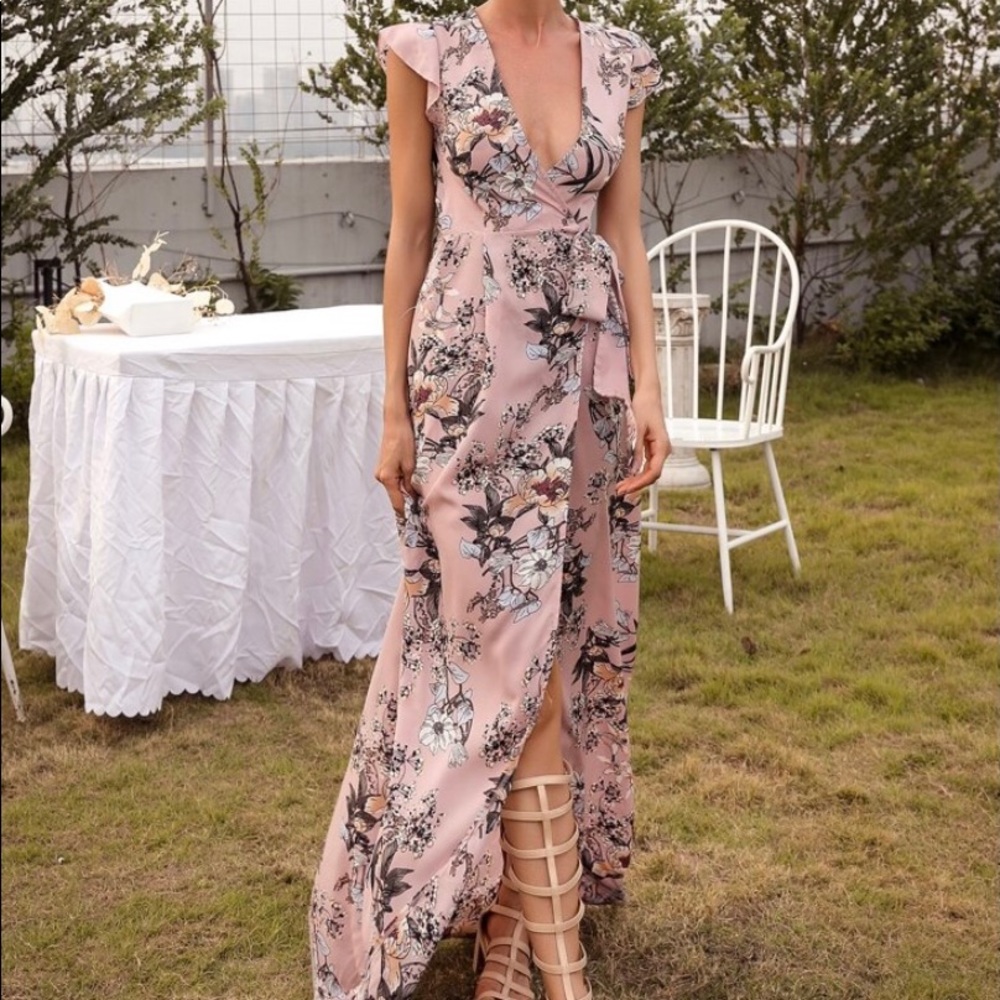 SHEIN Side Tie Wrap Dress